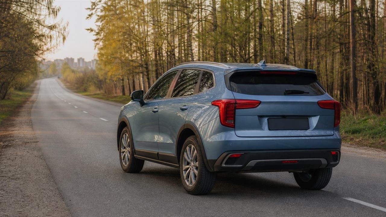 Haval Jolion на загородной дороге